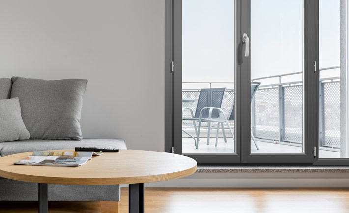 Préfal Porte fenêtre PVC contemporaine ambiance