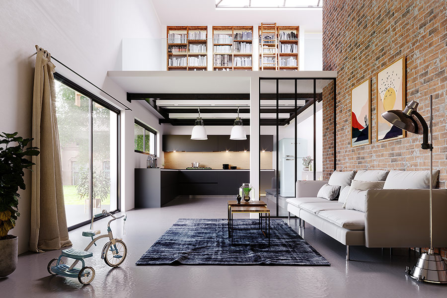 Verrière intérieure aluminium Préfal Loft
