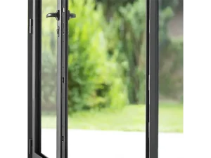 Porte d'entrée vitrée en aluminium prefal 2
