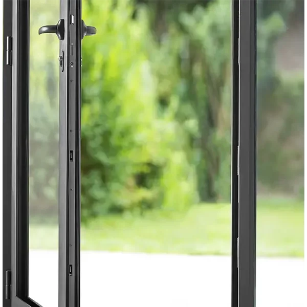 Porte d'entrée vitrée en aluminium prefal 2