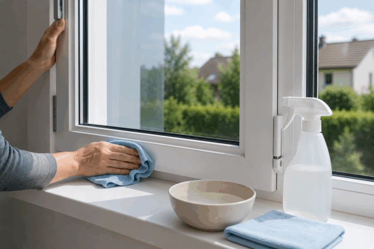 nettoyer des fenêtres en PVC