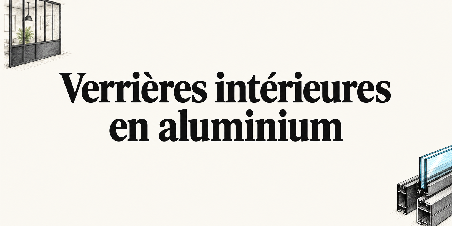 Cloison vitrée à cadre noir séparant un espace de bureau lumineux.