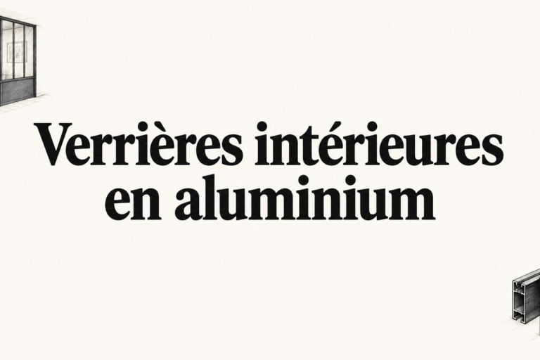 Cloison vitrée à cadre noir séparant un espace de bureau lumineux.
